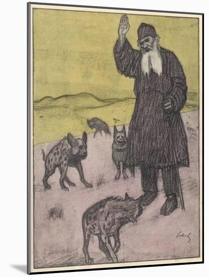Tolstoy Preaching-Wilhelm Schutz-Mounted Art Print