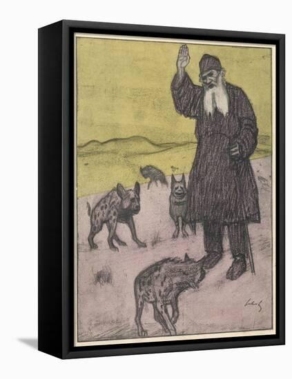 Tolstoy Preaching-Wilhelm Schutz-Framed Stretched Canvas