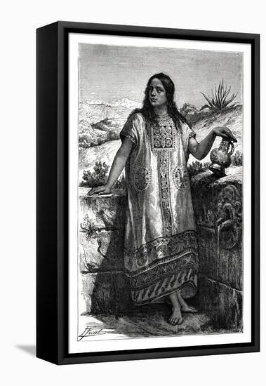 Toltec Girl, Mexico, 19th Century-Pierre Fritel-Framed Premier Image Canvas