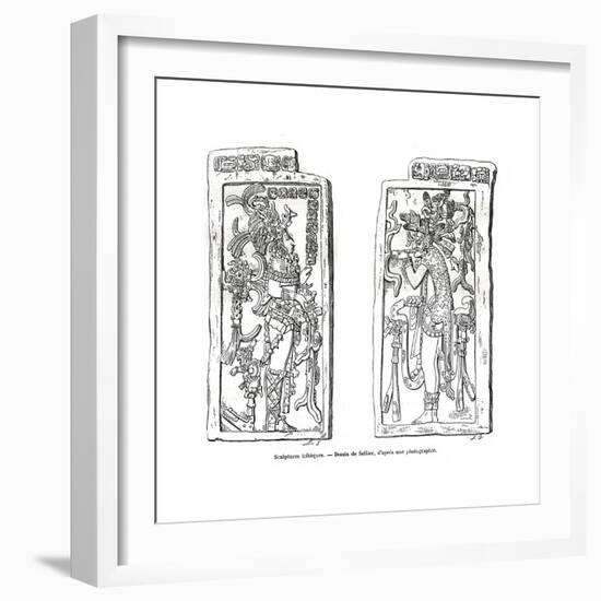 Toltec Sculptures, Mexico, 19th Century-Sellier-Framed Giclee Print