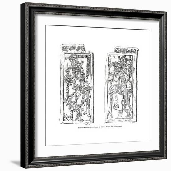 Toltec Sculptures, Mexico, 19th Century-Sellier-Framed Giclee Print