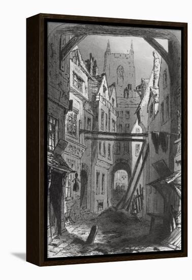 Tom All Alone's, Illustration from 'Bleak House' by Charles Dickens (1812-70) Published 1853-Hablot Knight Browne-Framed Premier Image Canvas