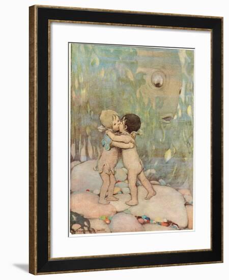 Tom and Ellie, Illustration from 'The Water Babies' by Reverend Charles Kingsley-Jessie Willcox-Smith-Framed Giclee Print