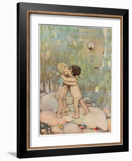 Tom and Ellie, Illustration from 'The Water Babies' by Reverend Charles Kingsley-Jessie Willcox-Smith-Framed Giclee Print