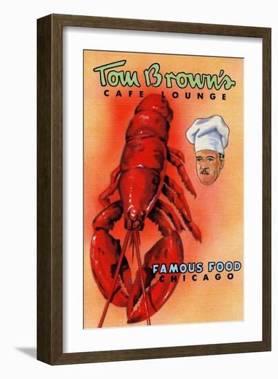 Tom Brown's Café Lounge-Curt Teich & Company-Framed Art Print