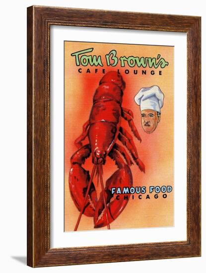 Tom Brown's Café Lounge-Curt Teich & Company-Framed Art Print