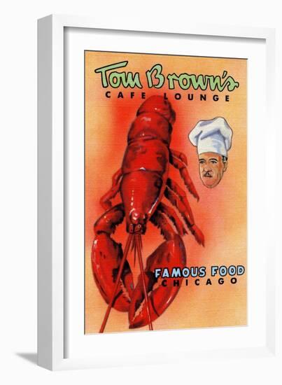 Tom Brown's Café Lounge-Curt Teich & Company-Framed Art Print