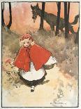 Scene from Little Red Riding Hood, 1900-Tom Browne-Mounted Giclee Print
