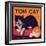 Tom Cat Brand - Orosi, California - Citrus Crate Label-Lantern Press-Framed Art Print