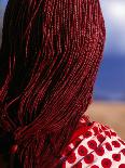 Maasai Warrior's Plaited Hair, Masai Mara National Reserve, Kenya-Tom Cockrem-Photographic Print