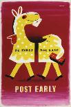 Post Your Christmas Mail Early for Europe-Tom Eckersley-Art Print