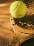 Tennis Ball and Wood Racket-Tom Grill-Photographic Print