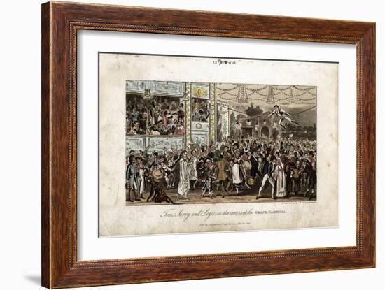 Tom, Jerry and Logic at the Grand Carnival, 1821-George Cruikshank-Framed Giclee Print