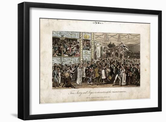 Tom, Jerry and Logic at the Grand Carnival, 1821-George Cruikshank-Framed Giclee Print