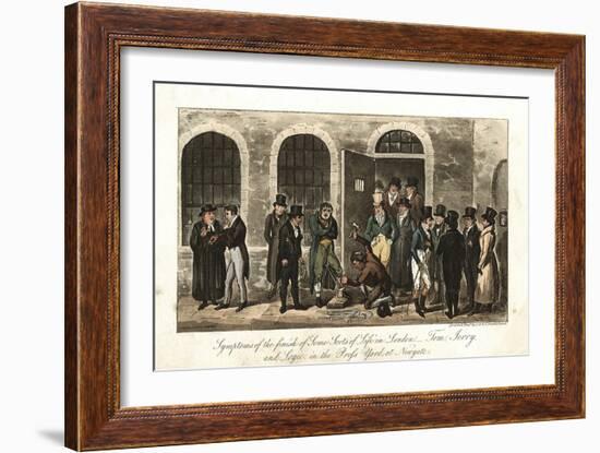 Tom, Jerry and Logic in the Press Yard, Newgate Prison, London, 1821-George Cruikshank-Framed Giclee Print