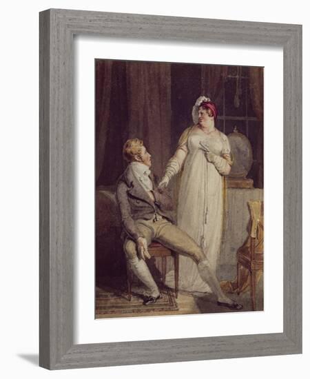 Tom Jones and Mrs Weston, (W/C on Paper)-Thomas Uwins-Framed Giclee Print