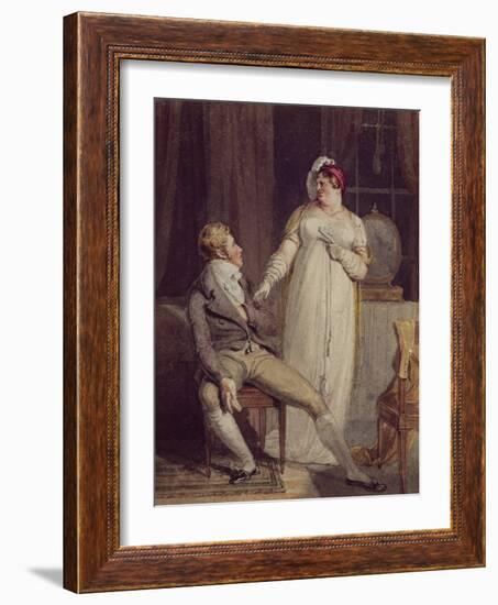 Tom Jones and Mrs Weston, (W/C on Paper)-Thomas Uwins-Framed Giclee Print