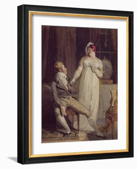 Tom Jones and Mrs Weston, (W/C on Paper)-Thomas Uwins-Framed Giclee Print