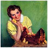 "Baby Chicks," Country Gentleman Cover, April 1, 1937-Tom L. Chore-Framed Giclee Print