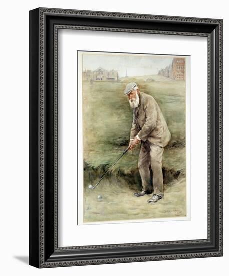 Tom Morris senior, British golfer, portrait, c1910-Unknown-Framed Giclee Print