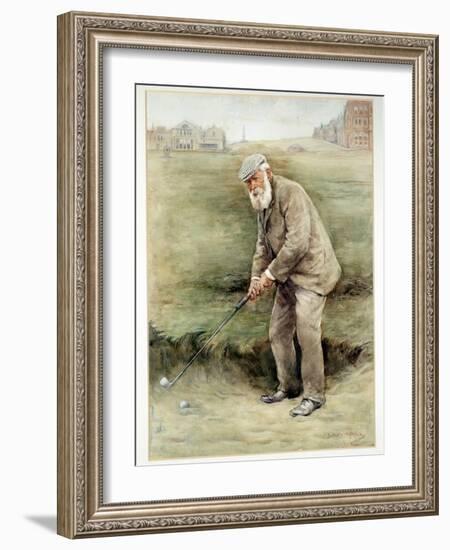 Tom Morris senior, British golfer, portrait, c1910-Unknown-Framed Giclee Print