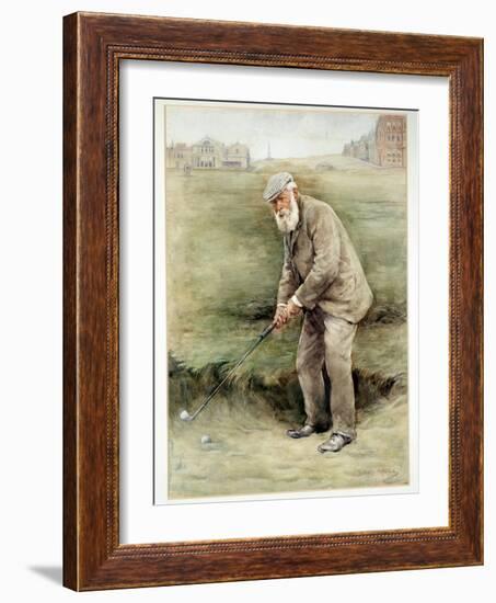 Tom Morris senior, British golfer, portrait, c1910-Unknown-Framed Giclee Print