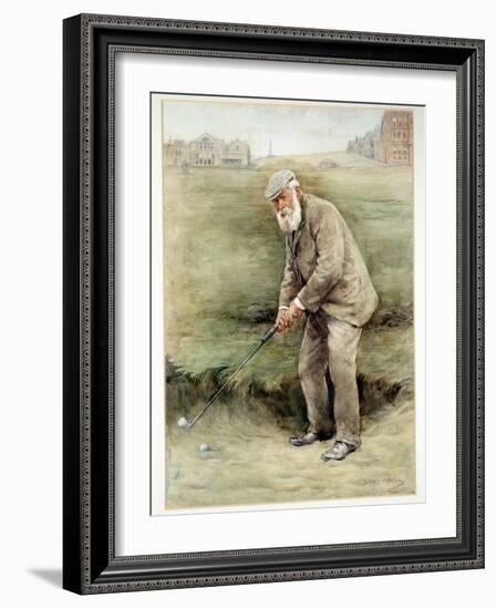 Tom Morris senior, British golfer, portrait, c1910-Unknown-Framed Giclee Print