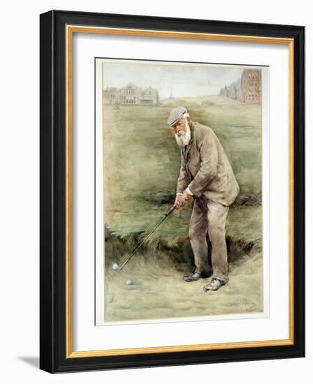 Tom Morris senior, British golfer, portrait, c1910-Unknown-Framed Giclee Print