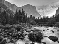 Half Dome with Sunset over Merced River, Yosemite, California, USA-Tom Norring-Photographic Print