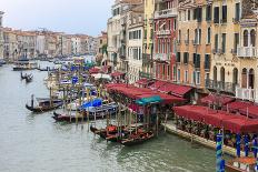 Grand Canal Restaurants and Gondolas. Venice. Italy-Tom Norring-Photographic Print