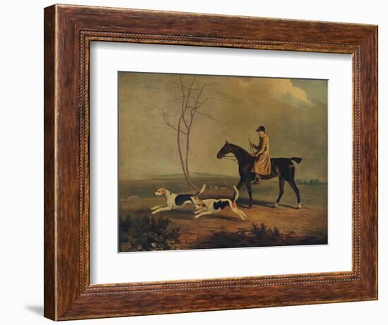 Tom Oldaker, Huntsman of the Berkley Hounds, on Pickle, with the Hounds, 1929-Benjamin Marshall-Framed Giclee Print