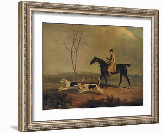 Tom Oldaker, Huntsman of the Berkley Hounds, on Pickle, with the Hounds, 1929-Benjamin Marshall-Framed Giclee Print