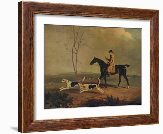 Tom Oldaker, Huntsman of the Berkley Hounds, on Pickle, with the Hounds, 1929-Benjamin Marshall-Framed Giclee Print