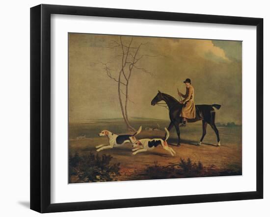 Tom Oldaker, Huntsman of the Berkley Hounds, on Pickle, with the Hounds, 1929-Benjamin Marshall-Framed Giclee Print