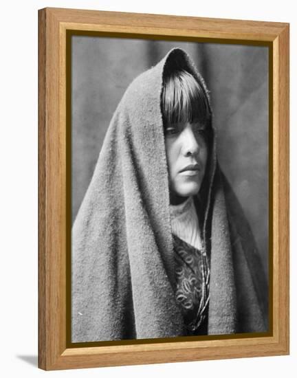 Tom Poqui, Tewa Woman-Edward S^ Curtis-Framed Stretched Canvas