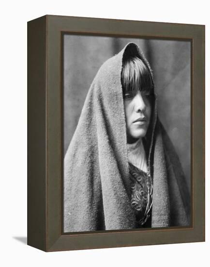 Tom Poqui, Tewa Woman-Edward S^ Curtis-Framed Stretched Canvas