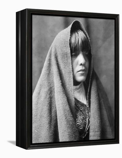 Tom Poqui, Tewa Woman-Edward S^ Curtis-Framed Stretched Canvas