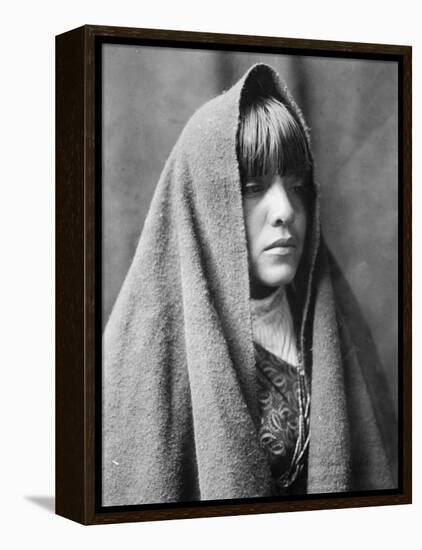 Tom Poqui, Tewa Woman-Edward S^ Curtis-Framed Stretched Canvas