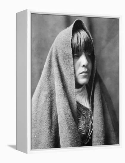 Tom Poqui, Tewa Woman-Edward S^ Curtis-Framed Stretched Canvas