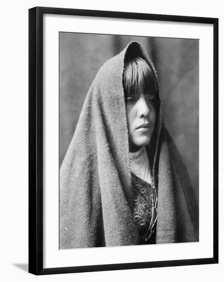 Tom Poqui, Tewa Woman-Edward S^ Curtis-Framed Photo