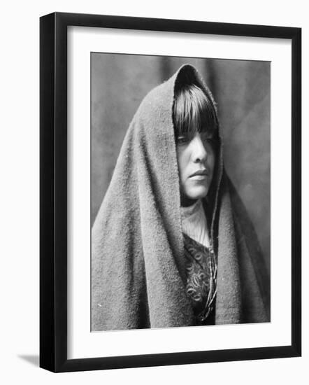 Tom Poqui, Tewa Woman-Edward S^ Curtis-Framed Photo