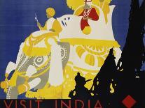 Visit India Poster-Tom Purvis-Giclee Print