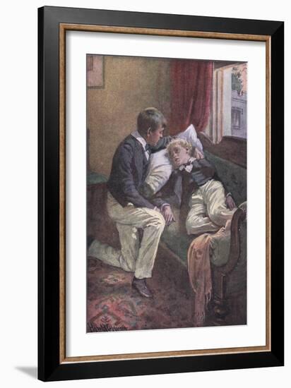 Tom Put His Arm around Arthur's Head-Harold Copping-Framed Giclee Print