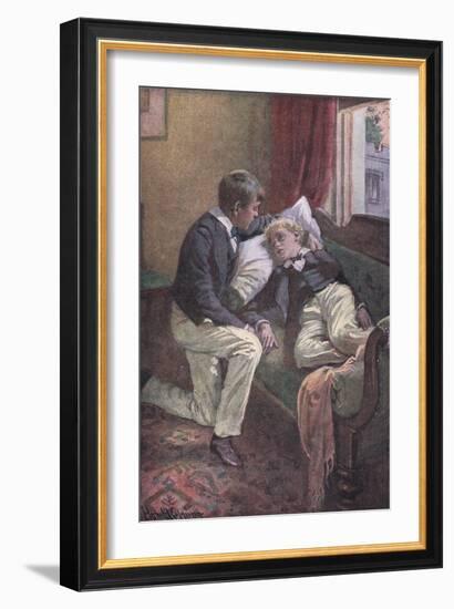 Tom Put His Arm around Arthur's Head-Harold Copping-Framed Giclee Print