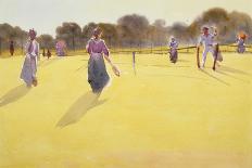 Edwardians at Tennis-Tom Simpson-Framed Premier Image Canvas