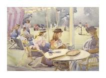 Edwardians at Tennis-Tom Simpson-Framed Premier Image Canvas