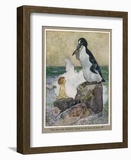 Tom Talks to the Gairfowl Who Weeps Tears of Pure Oil-null-Framed Art Print