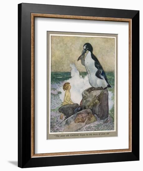 Tom Talks to the Gairfowl Who Weeps Tears of Pure Oil-null-Framed Art Print