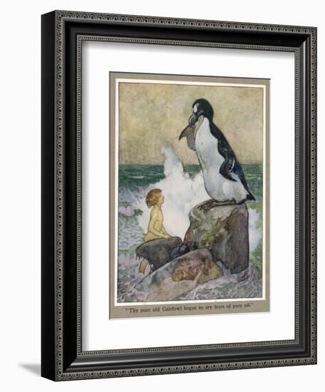 Tom Talks to the Gairfowl Who Weeps Tears of Pure Oil-null-Framed Art Print