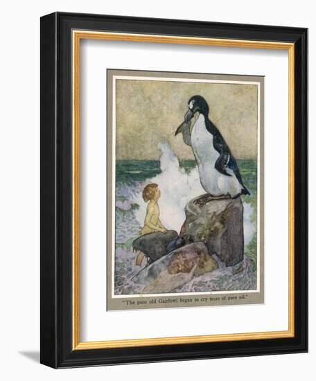 Tom Talks to the Gairfowl Who Weeps Tears of Pure Oil-null-Framed Art Print